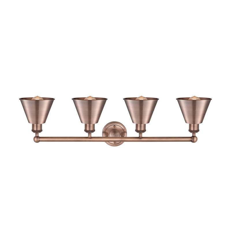 Maust 4 - Light Dimmable Vanity Light, Antique Copper