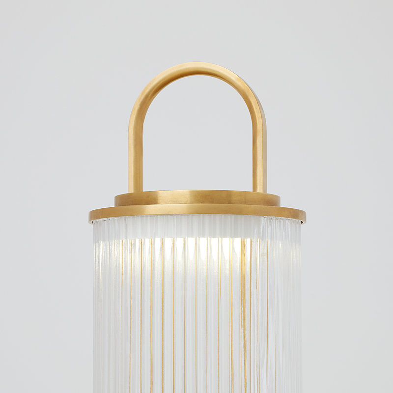 Tawa Accent Rechargeable Table Lamp, Natural Brass