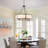 6-Light Fabric Drum Chandelier