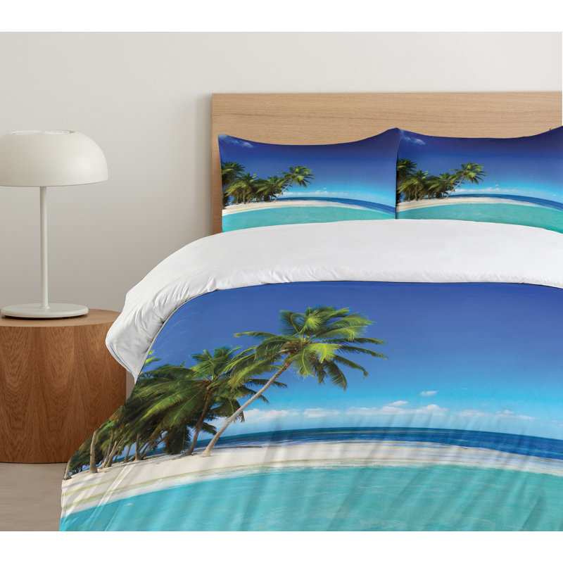 Coastal Polyester Duvet Cover, Queen Duvet Cover + 2 Standard Shams