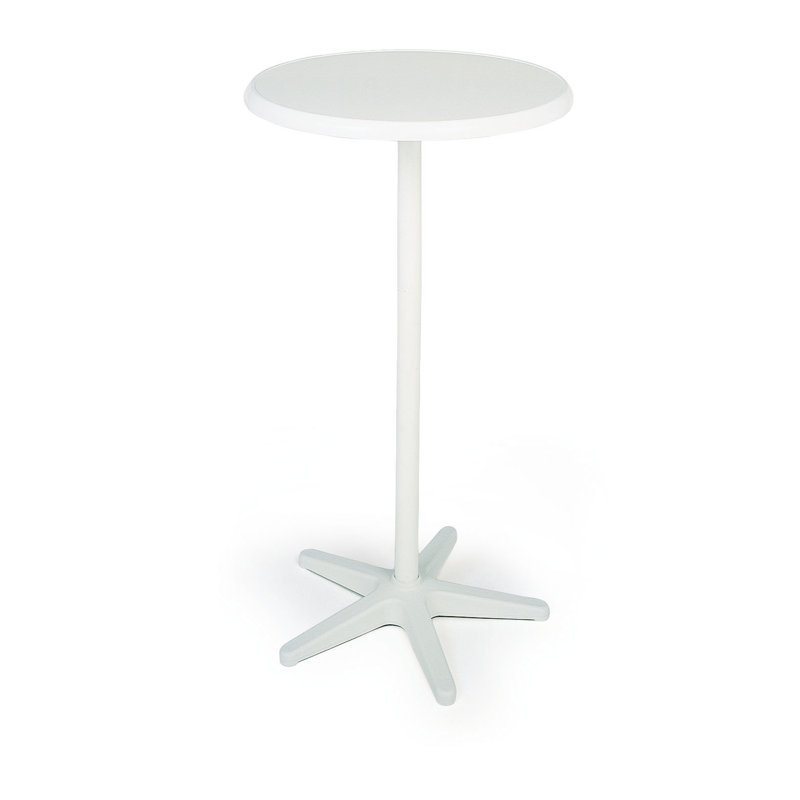 Duo Bar Table Round Adjustable 70 Cm, White