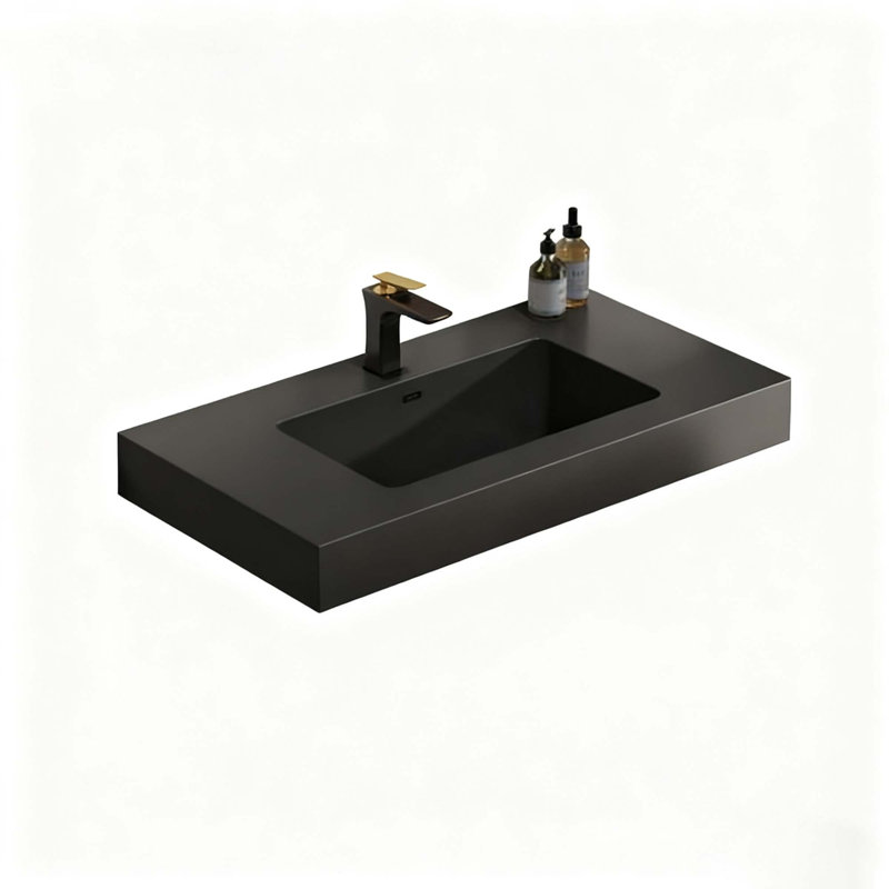 Bassin intégré intégré en quartz sans drain ni robinet