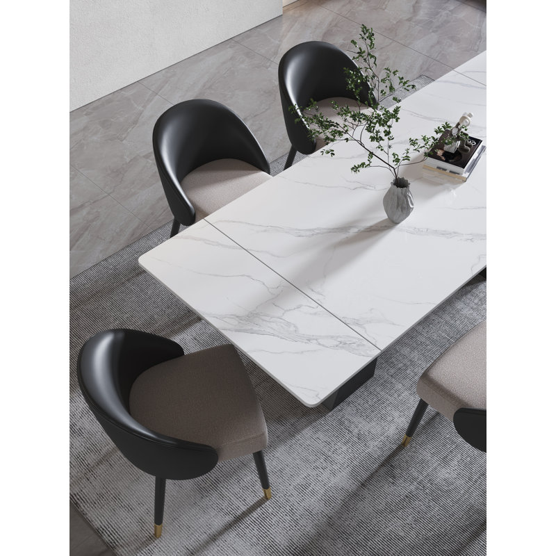 62.9" To 94.4" Modern Rectangular Extendable Dining Table For 6 to 10