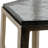 Metal and Glass Pentagonal Accent Table with Geometric Open-Frame Base, Modern Decorative Side Table for Stylish Home Decor - 22", Black & Gold-1712985103-1712985089