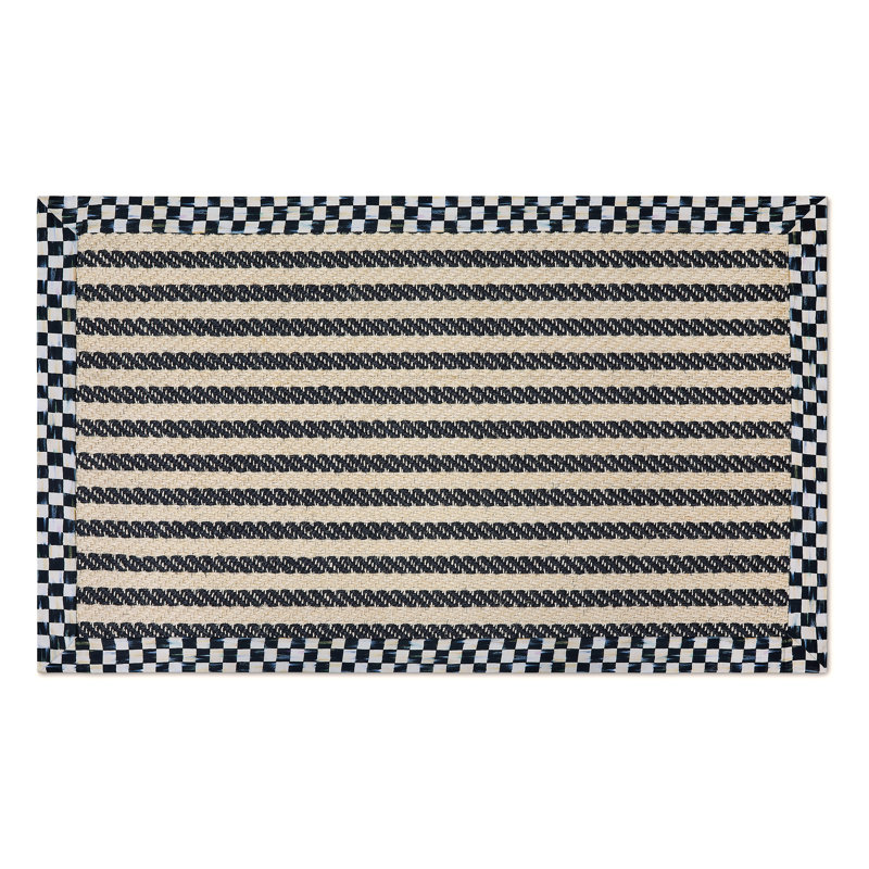 Courtly Check Herringbone Stripe Sisal Rug, Rectangle 6' x 9'