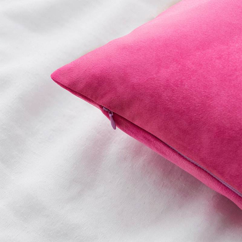 Ensemble de coussins décoratifs en velours, coussin décoratif carré 18 po, Pink, Housse de coussin et insert