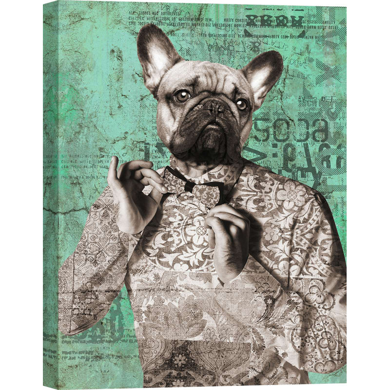 Dandy Boy (B&W) by VizLab - Wrapped Canvas Print, 100cm H x 70cm W