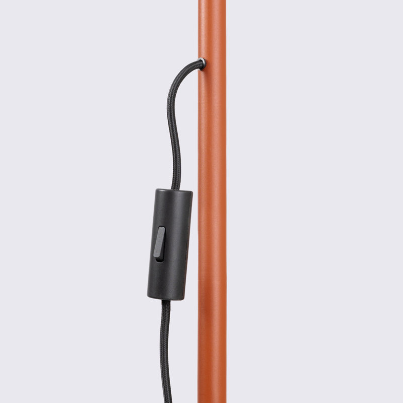 Karbon Powder Coated Column Floor Lamp, 30x30x160 cm, Red Ochre