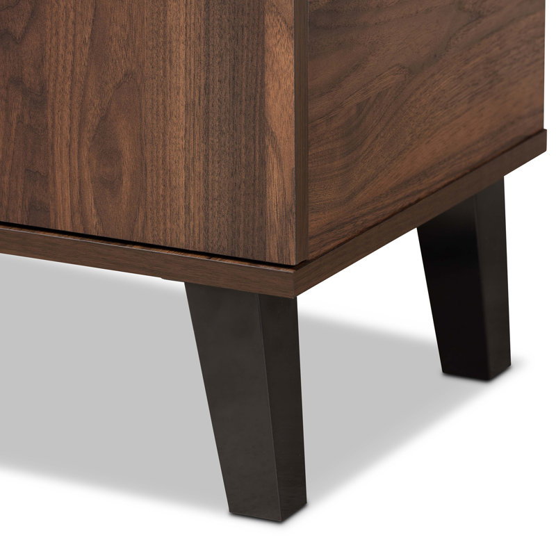 Ketter 25 Pair Shoe Storage Cabinet, Walnut Brown