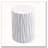 Modern White Outdoor Side Table with Wavy Fluted Design
