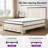 Farmhouse Wood Full Platform Bed Frame With 52" Tall Headboard, Large Storage Drawers, Cream-340031477-365111559