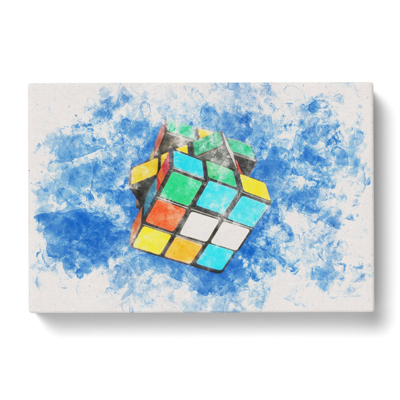 The Rubik Cube - Wrapped Canvas Print, 35cm H x 50cm W x 3cm D