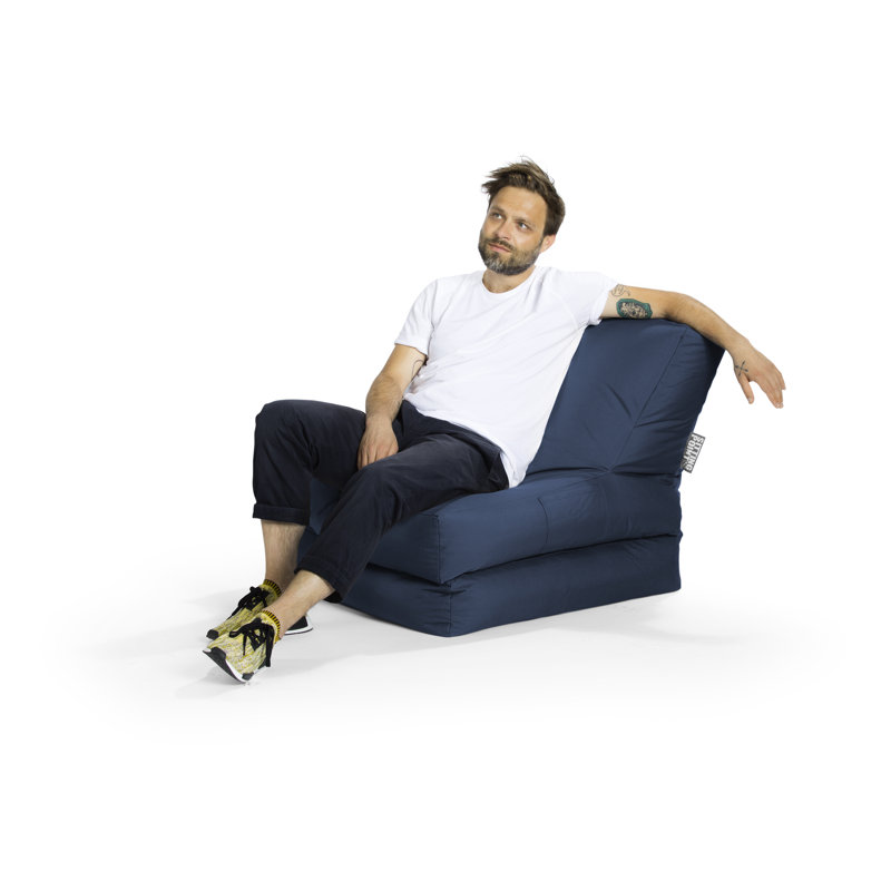 Fauteuil à billes avec méridienne Twist, Bleu marine