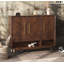 Armoire à chaussures en bois massif de style nordique à chevrons bruns-854995903
