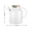 1800ML Clear Glass Teapot Stovetop Safe with Bamboo Lid