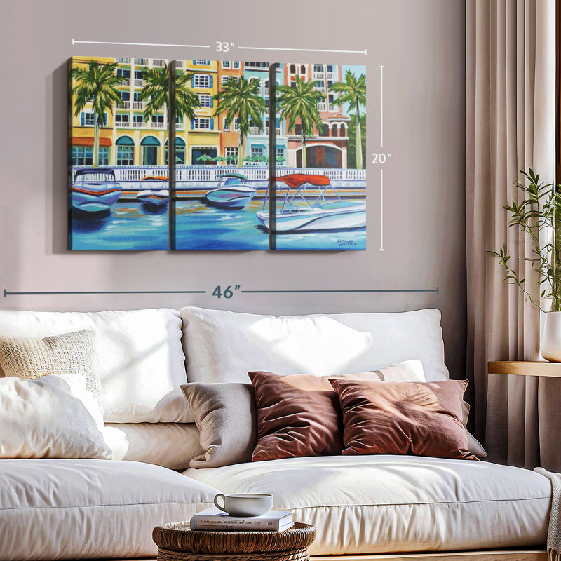 «Tropical Rendezvous I» sur toile, H 20 po x l 33 po x P 1,25 po