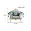 Chaise luxueuse en tissu européen