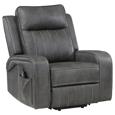 Mckinley Grey Upholstered Power Lift Recliner Chair