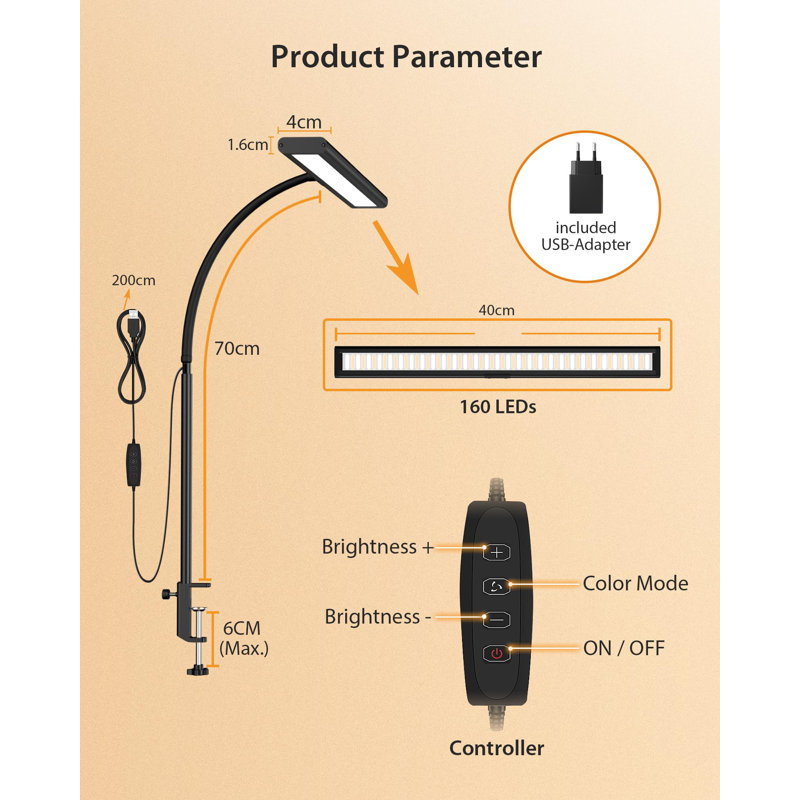 Adheesh Clip On Lamp