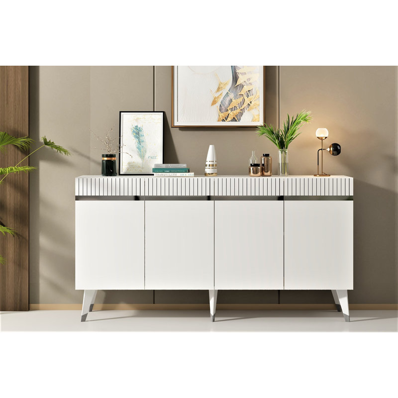 Fechteler 2 Piece Coffee Table Set, White
