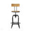 Oswalt Swivel Adjustable Height Counter Stool with Metal Frame