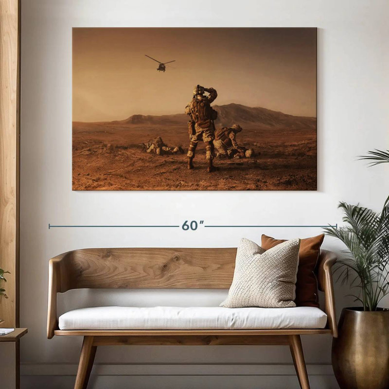 Lelar Medevac Army, 34" H x 51" W
