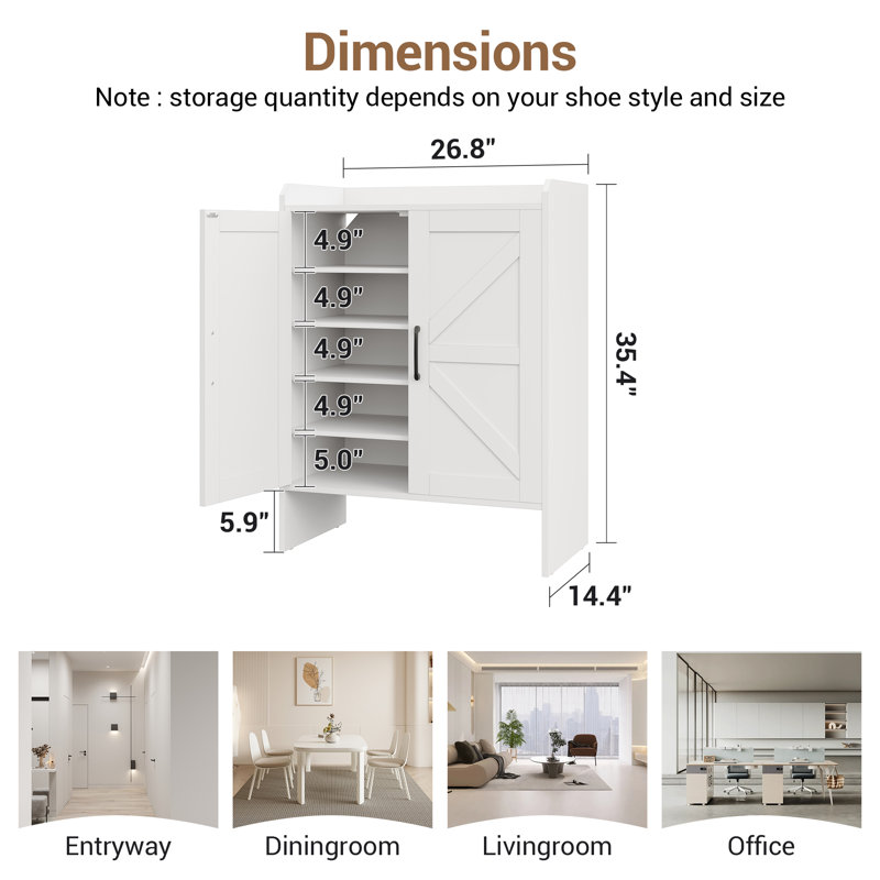 20 Pair Shoe Storage Cabinet