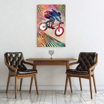 «Bmx Rider», impression de paysage urbain coloré et abstrait