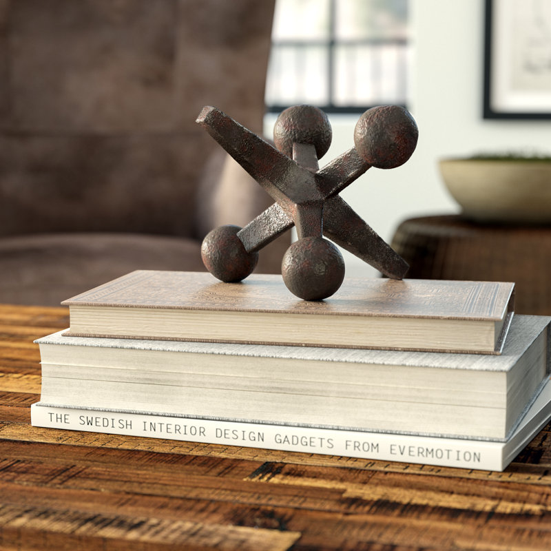 Sculpture osselet, H 6,5 po x l 6,5 po x P 6,5 po
