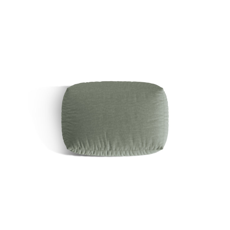Carlens 65cm Wide Solid Colour Pouffe Ottoman, Moss Green