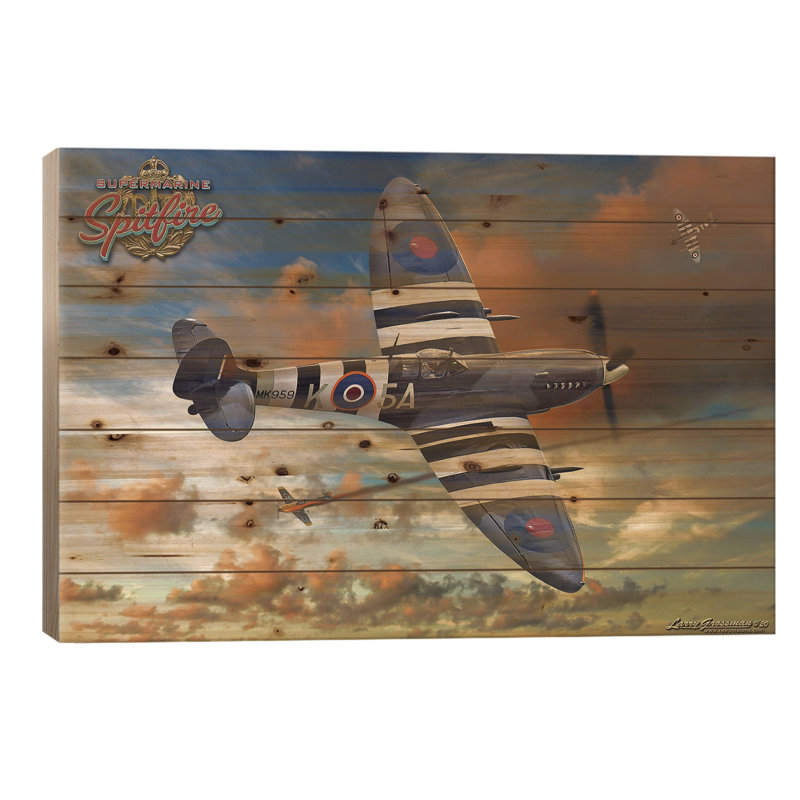 Spitfire Dog Fight, H 18 po x l 26 po x P 1,5 po