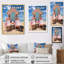 «Pink Miami Chairs I», reproductions d'art mural nautique et de plage-333997419-333997429