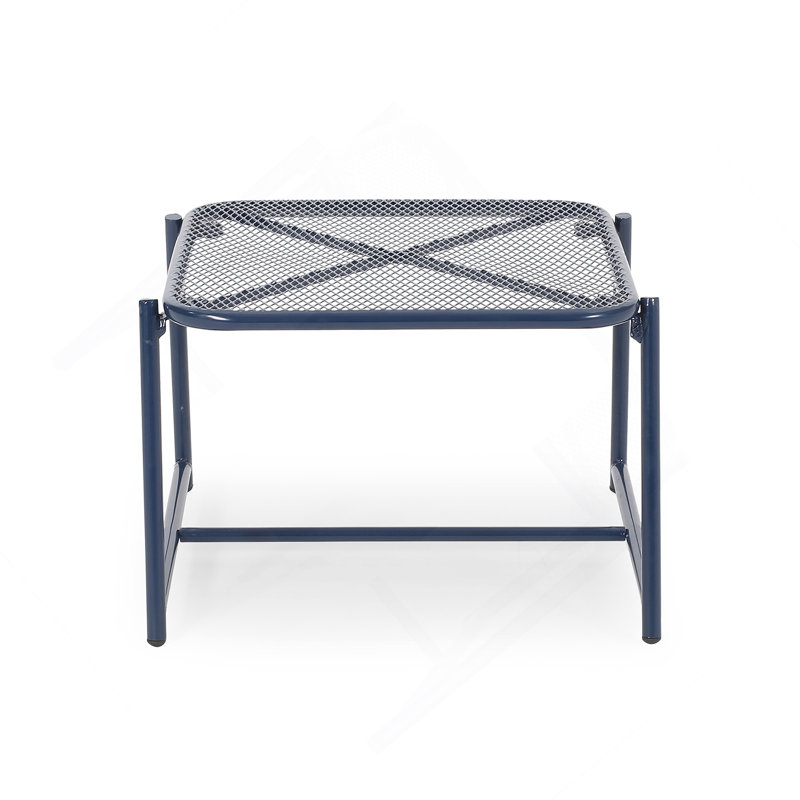 Iron Side Table, 13.25" H x 19.5" W x 18" D, Navy