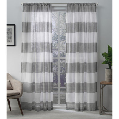 Paire de rideaux transparents avec passe-tringle Ghevont