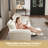 124.4" Velvet 3 Seater Power Reclining Sofa