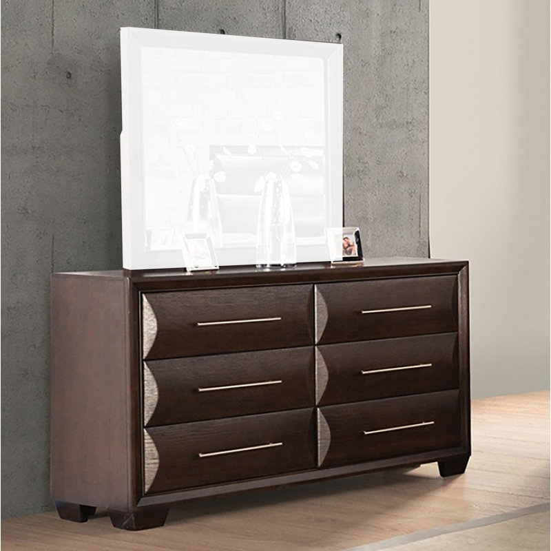 Commode 6 tiroirs Avanell, Espresso