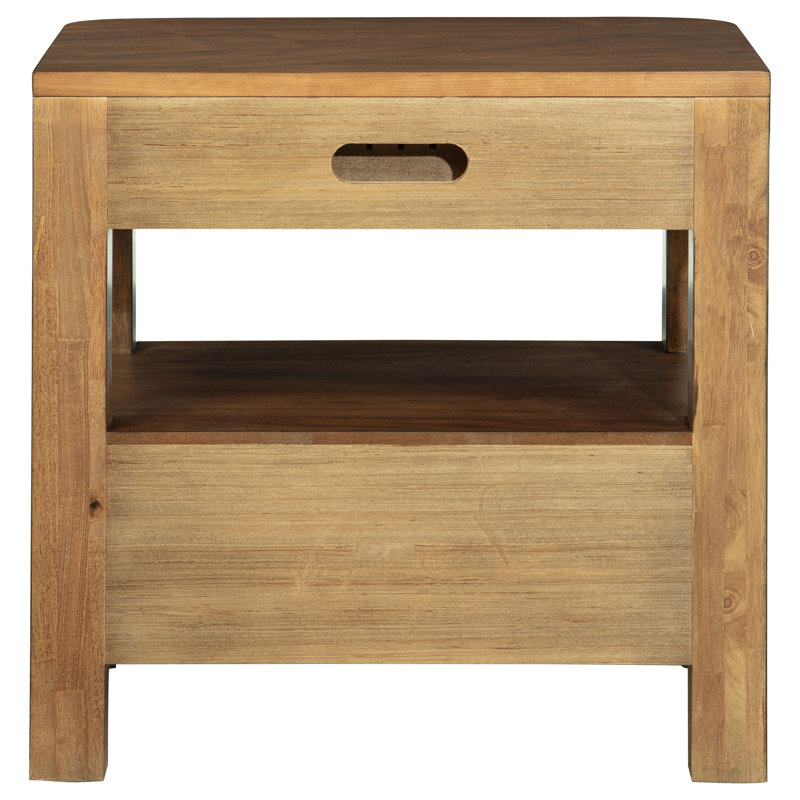  Ilythia 2-drawer Nightstand Bedside Table Walnut