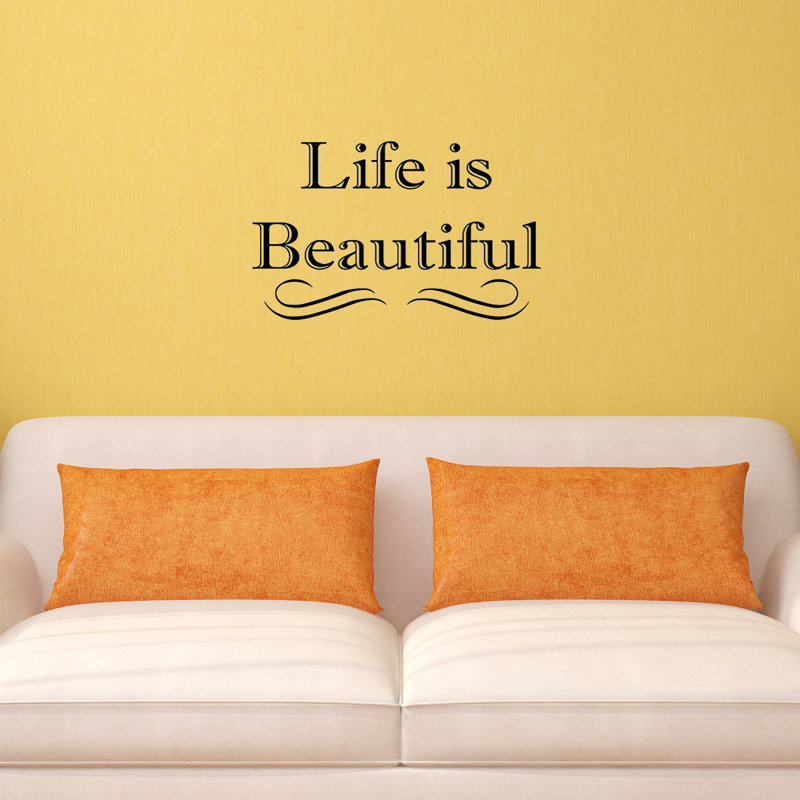 Décalcomanie murale "life is belle" Doxey, 22 x 28,5