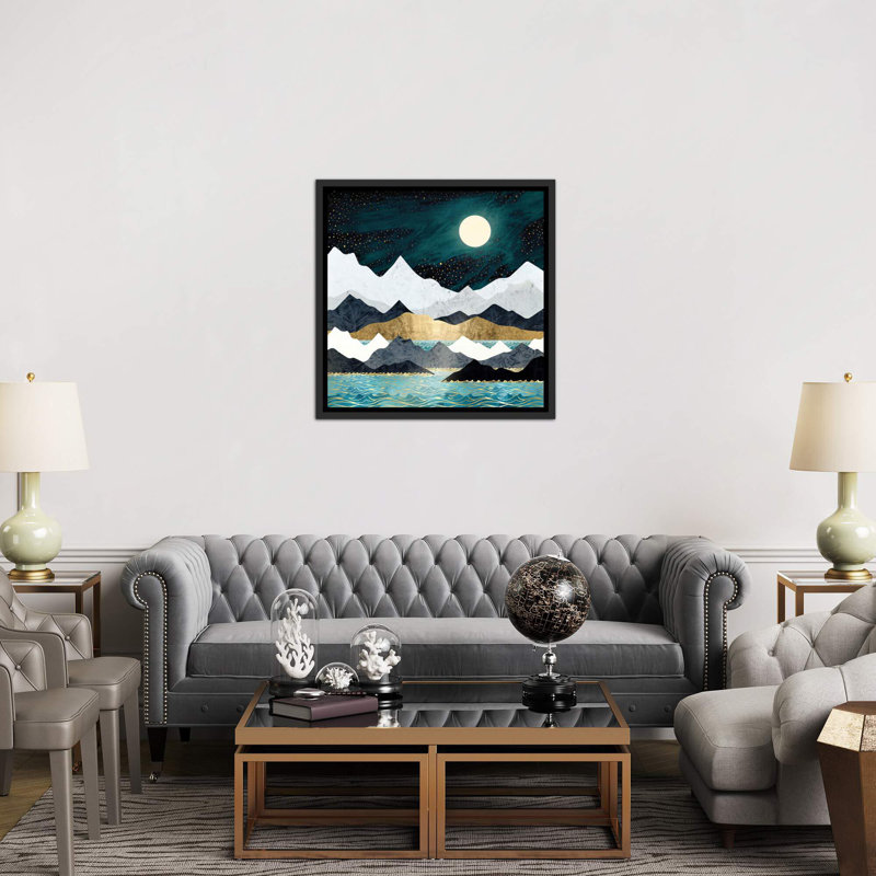 « ocean stars » par spacefrog designs-print, H 37 po x l 37 po x P 1,5 po, Toile avec cadre noir