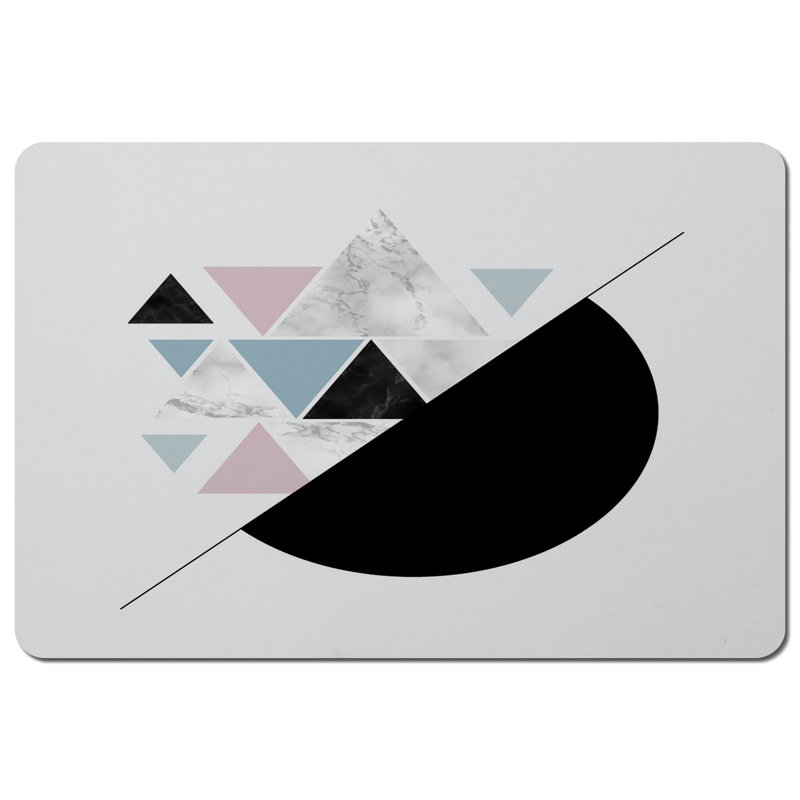 Flora Polyester-Coated Hardboard Geometric Rectangle Placemat
