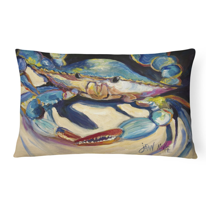 Coussin intérieur/extérieur bleu/beige crabe