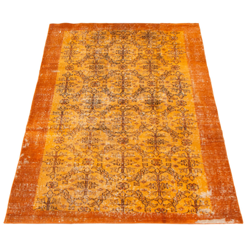 Tapis orange à transition de couleur 3 pi 8 po x 6 pi 7 po