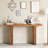 60''Farmhouse Entryway Table with Large countertop, Minimalism Sofa Table with Acacia Veneer-1652234456