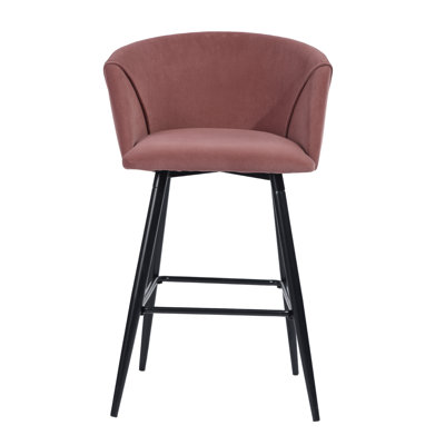 Meurer Upholstered Counter Stool with Metal Frame