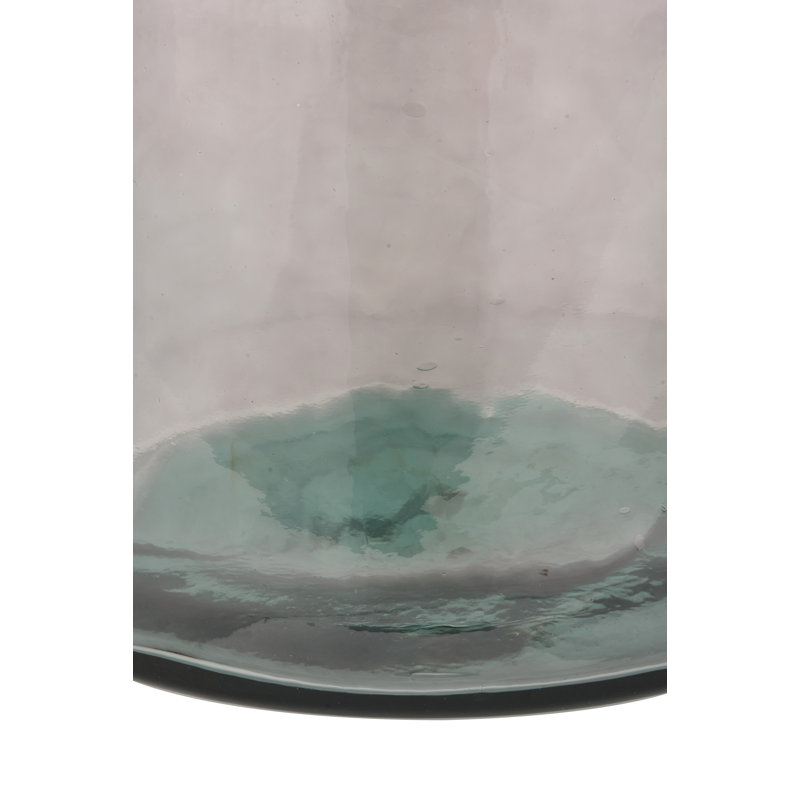Handmade Glass Floor Vase, Grey
