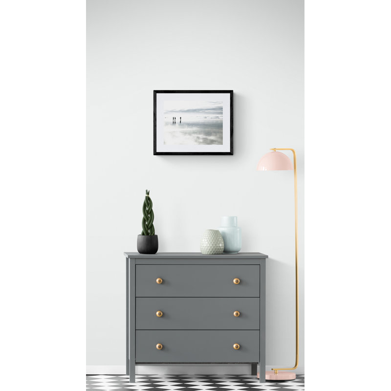 Ocean Beach 0619 Print by Petra Trimmel, 16" H x 20" W, Black Framed Paper