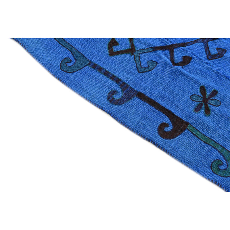 Tapis carré bleu 6 pi 6 pi