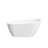 59' W,59 GALLONS Freestanding Acrylic Soaking  Bathtub With Drain And Overflow Holes