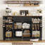 Buffet décoratif 4 portes avec 2 tiroirs, tablettes réglables-1574733646