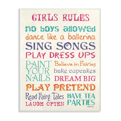 Cambra Girls Rules Letters